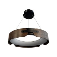 Підвісний світильник, люстра Line.F 1907P-480 BK+Wood LED 1x60W 3000K/4500K/6000K IP20 коричневий