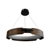 Підвісний світильник, люстра Line.F 1907P-580 BK+Wood LED 1x74W 3000K/4500K/6000K IP20 коричневий