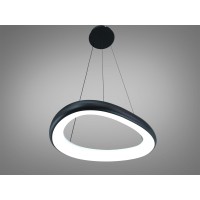 Підвісна LED люстра чорна 36Вт 6м²