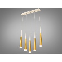 Люстра LED підвіс каскад золото 31Вт 5 м²