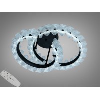 Стельова LED люстра чорна 80W пульт