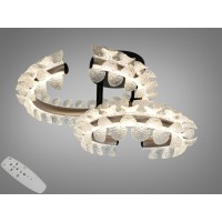 Потолочная LED люстра шампань 80W с пультом 14м²