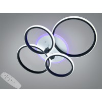 Стельова LED люстра Diasha чорна 80W 4 кільця