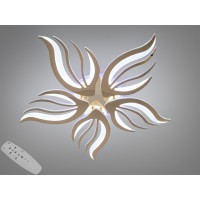 Стельова LED люстра золото 78Вт пульт димер