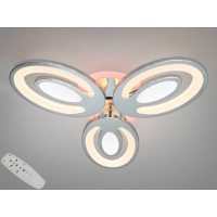 Стельова LED люстра хром 60Вт пульт 3 кільця