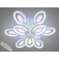 Стельова LED люстра біла 176 Вт 9 кілець пульт димер
