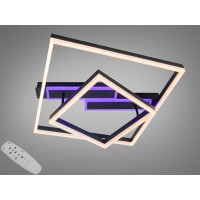 Стельова LED люстра Diasha чорна 85W пульт димер