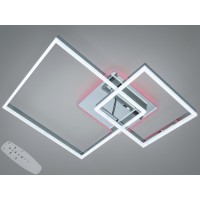 Стельова LED люстра хром 84 Вт 14 квадратів пульт