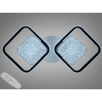 LED люстра 11 квадратов белая чёрная 65Вт пульт