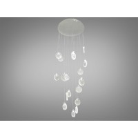 LED люстра підвіс каскадна матовий хром 32W 5 м²