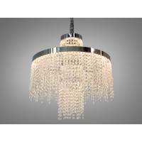 Люстра хрустальная LED Diasha 376 золото два уровня подвесок