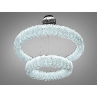 Подвесная люстра LED два кольца хром 80 Вт модель 505 800 500CH