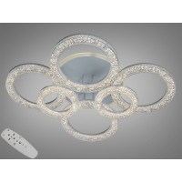 Стельова LED люстра кільця біла 120W пульт