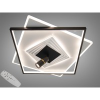 Люстра стельова LED Diasha біла+чорна 95Вт пульт