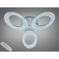 Стельова LED люстра біла 33W 3 модулі пульт 6 м²