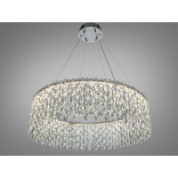 Кришталева LED люстра підвісна хром 104Вт 18м²