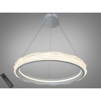 Подвесная LED люстра белая 95Вт пульт до 16м²