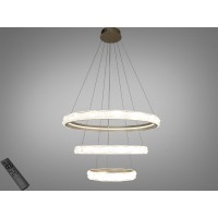 Люстра LED Diasha подвесная золото 3 кольца 250Вт