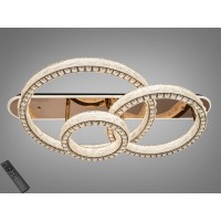 LED люстра потолочная Diasha золото 200W 3 кольца с пультом