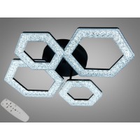 Потолочная LED-люстра черная 54 Вт с пультом