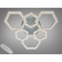Стельова LED люстра біла 75W 6 модулів з пультом