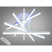 Стельова LED люстра біла 102 Вт пульт димер