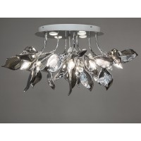 Люстра стельова Diasha хром фарфор 10xE14 80 см