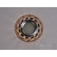 Точечный светильник MR-16 Диаша с LED-подсветкой, дымчатое стекло