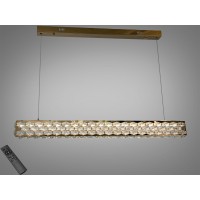 Подвесная LED-люстра Diasha золото 43Вт пульт до 8м²
