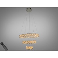 Люстра LED Diasha хром 70Вт 3 кільця пульт