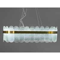 Подвесная хрустальная люстра Diasha 803-800x300SGD золото LED 130 Вт