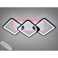 LED люстра 8060 чорна 75W пульт димер 13м²