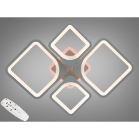 Стельова LED люстра 8060 сіра 100Вт димер RGB