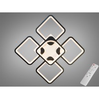 Стельова LED люстра Diasha чорна 115 Вт пульт