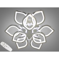 Потолочная люстра с диммером и LED-подсветкой, цвет хром, 165W