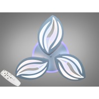 Стельова LED люстра сіра 70W пульт димер