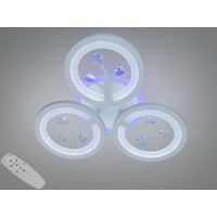 Стельова LED люстра Diasha біла з пультом 50 Вт