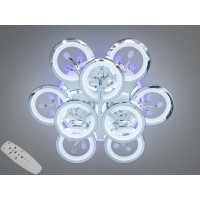 Стельова люстра Diasha хром LED 140Вт з пультом