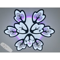 Люстра LED Diasha Petal чорна 185Вт 9 плафонів