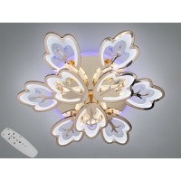 Стельова LED люстра Diasha золото з пультом 185Вт