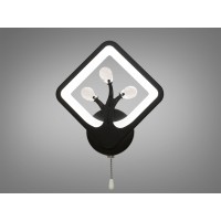 Прикровенное LED бра 15W черное с цепочкой