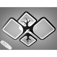 Стельова LED люстра Diasha 8157 чорна димер 83W