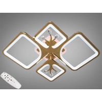Стельова LED люстра Diasha золото 83W димер