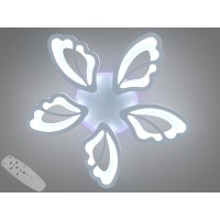 Стельова LED люстра квітка біла 80Вт пульт