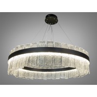 Подвесная люстра Diasha 817 черная хрустальная LED 190Вт