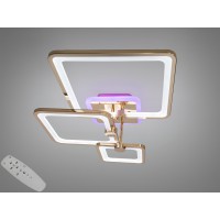 Потолочная LED люстра 8060 золото пульт диммер 70Вт