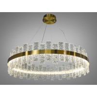 Хрустальная люстра LED золото 90 Вт для кухни и гостиной