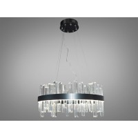Магнитная подвесная хрустальная LED-люстра в кабинет, 105 Вт, черная