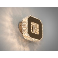 Привабливий настінний кришталевий LED світильник, 6W, золото