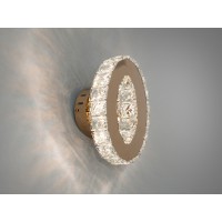 Красивий настінний кришталевий LED світильник, 6W, золото